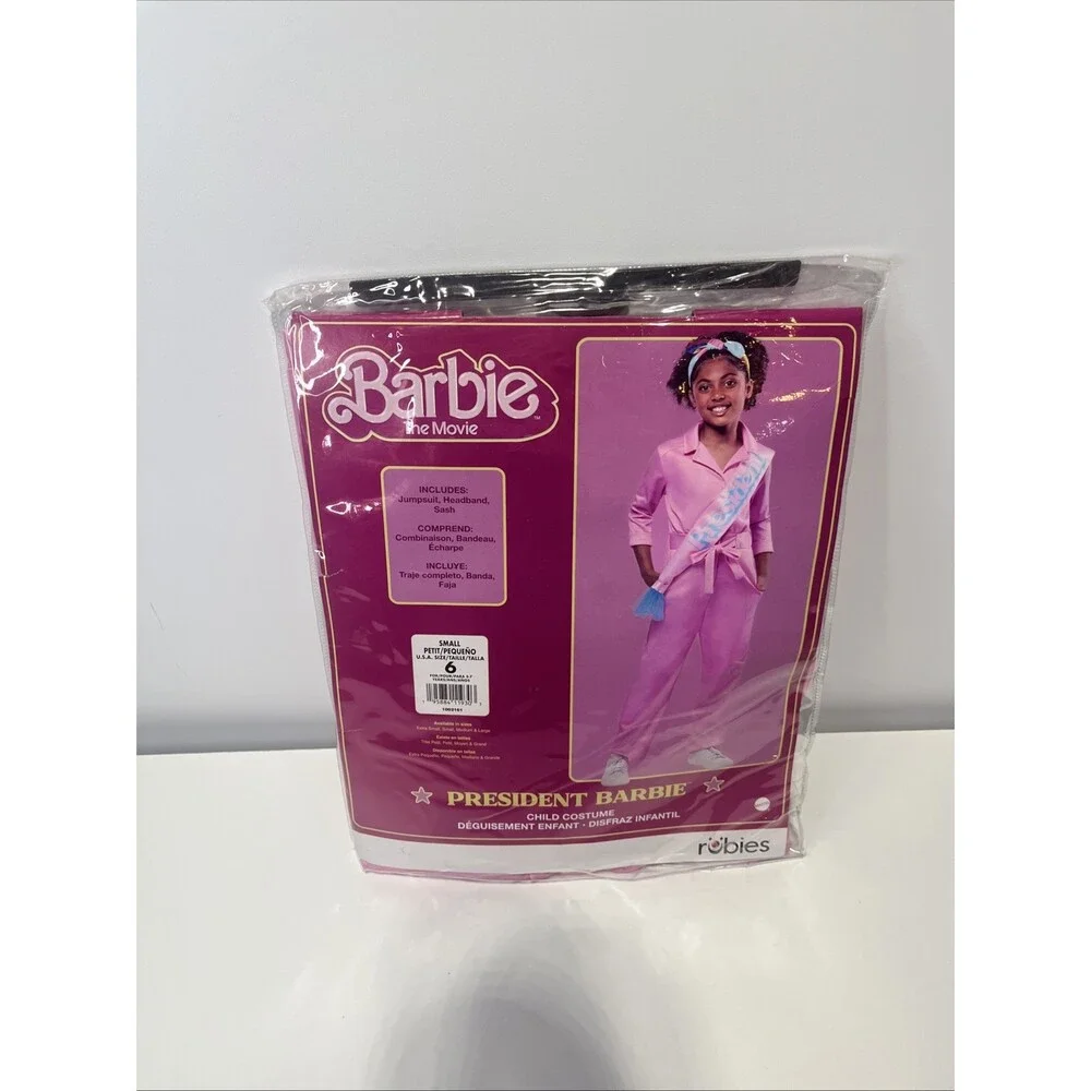 President Barbie the Movie Child Costume Size Small (ages 5-7)  Jumpsuit + xtras
